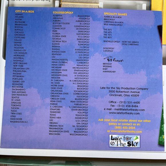 America! In-A-Box Board Game by Late for the Sky Monopoly Style Game - Picture 5 of 10